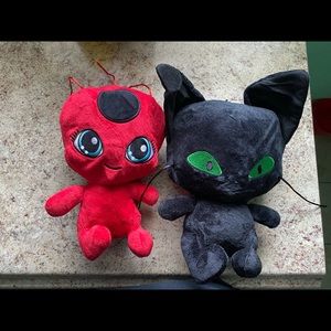 Miraculous Ladybug Tikki and Plagg Plush SET